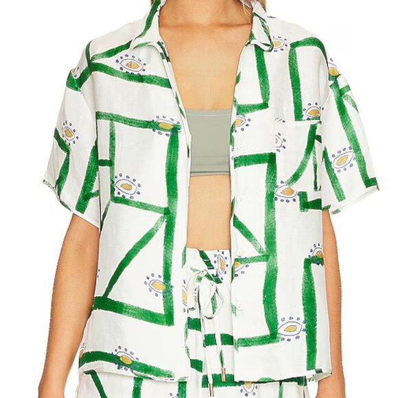 NWOT Commense Printed Linen Two-Piece Set | Sz XS - Picture 2 of 12